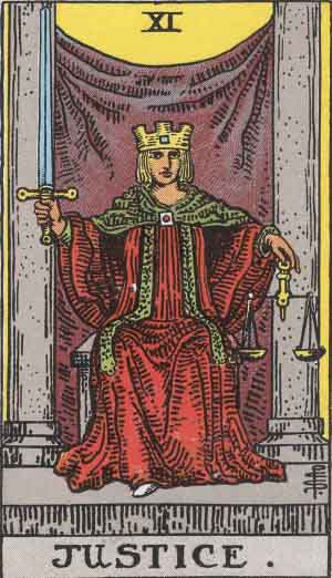 Justice tarot card