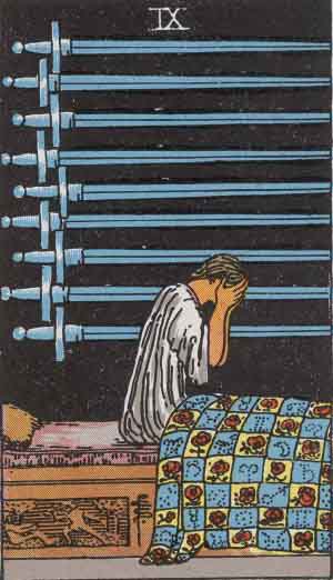 Nine of Swords tarot card