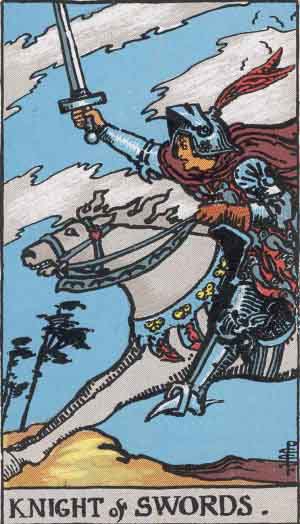 Knight of Swords tarot card